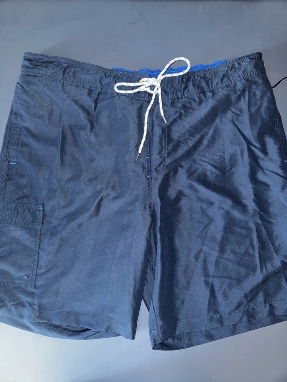 Goodfellow Navy Board Shorts with Drawstring (XL)